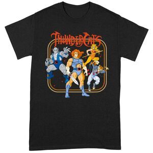 Thundercats Unisex Adult Group Shot T-Shirt / Black/Orange/Blue